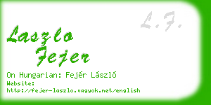 laszlo fejer business card