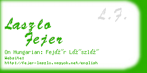 laszlo fejer business card